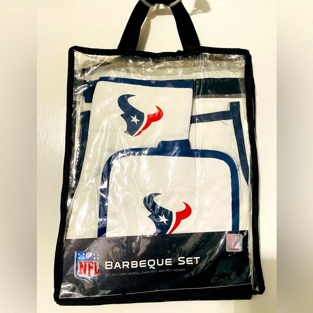 NEW Houston Texans NFL Barbeque Set with Logo 3piece set.